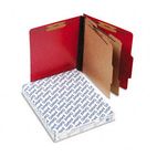 Pendaflex Pressguard Classification Folders, Letter, Six-Section, Scarlet, 10/Box ESS1257SC