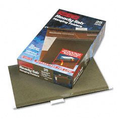 Pendaflex Ready-Tab Hanging File Folders, 1/5 Tab, Kraft, Legal, Standard Green, 25/Box ESS42591
