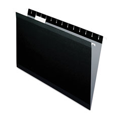 Pendaflex Reinforced Hanging File Folders, Legal, Black, 25/Box ESS415315BLA