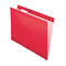 Pendaflex Reinforced Hanging File Folders, Letter, Red, 25/Box ESS415215RED