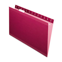 Pendaflex Reinforced Hanging Folders, Legal, Burgundy, 25/Box ESS415315BUR