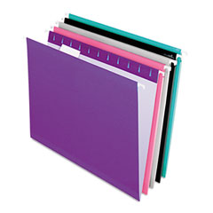 Pendaflex Reinforced Hanging Folders, Letter, Pastel Colors, 25/Box ESS415215ASST2
