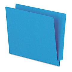 Pendaflex Reinforced Two-Ply Folders, Straight Tab, Letter, Blue, 100/Box ESSH110DBL