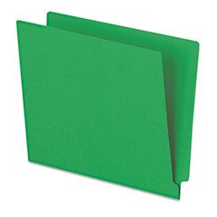 Pendaflex Reinforced Two-Ply Folders, Straight Tab, Letter, Green, 100/Box ESSH110DGR