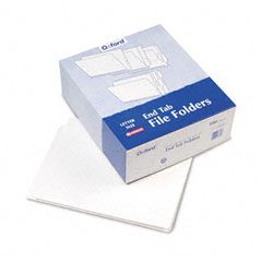 Pendaflex Reinforced Two-Ply Folders, Straight Tab, Letter, White, 100/Box ESSH110DW