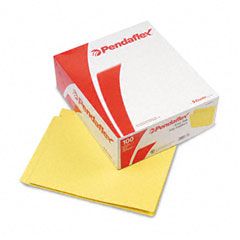 Pendaflex Reinforced Two-Ply Folders, Straight Tab, Letter, Yellow, 100/Box ESSH110DY