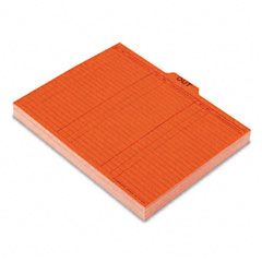 Pendaflex Salmon Color Charge-Out Guides, 1/5 Tab, 11 Point Stock, Letter, 100/Box ESS2051