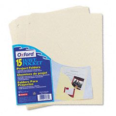 Pendaflex Slash Pocket Project Folders, Jacket, Letter, Manila, 15/Pack ESS31870