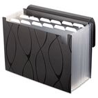 Pendaflex Sliding Cover Expanding File, 13 Pockets, Letter, Black ESS02327