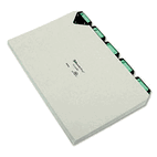 Pendaflex Steel Top Tab Recycled Guides, Alpha, 1/5 Tab, Pressboard, Legal, 25/Set ESSMTN1025