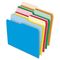 Pendaflex Stretch Tab File Folders, 1/2 Cut Tabs, Letter, Assorted, 100/Box ESS54461