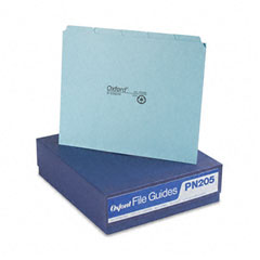 Pendaflex Top Tab File Guides, Blank, 1/5 Tab, 25 Point Pressboard, Letter, 100/Box ESSPN205
