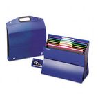 Pendaflex Two Inch Expansion Desktop File, Six Pockets, Poly, Letter, Blue ESS51068