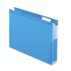 Pendaflex Two Inch Expansion Hanging Box Bottom Folders with Sides, Letter, Blue, 25/Box ESS59202