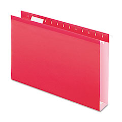 Pendaflex Two Inch Reinforced Hanging File Folders, Legal, Red, 25/Box ESS4153X2RED