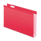 Pendaflex Two Inch Reinforced Hanging File Folders, Legal, Red, 25/Box ESS4153X2RED