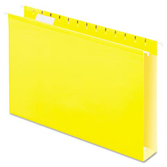 Pendaflex Two Inch Reinforced Hanging File Folders, Legal, Yellow, 25/Box ESS4153X2YEL
