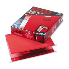 Pendaflex Two Inch Reinforced Hanging Kraft File Folders, Letter, Red, 25/Box ESS4152X2RED