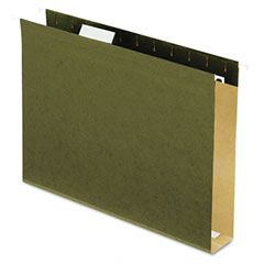 Pendaflex Two Inch Reinforced Hanging Kraft File Folders, Letter, Standard Green, 25/Box ESS4152X2