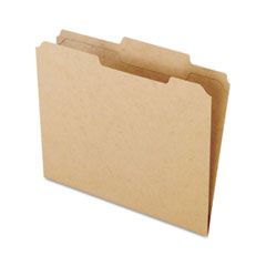 Pendaflex Two-Ply Dark Kraft File Folders, 1/3 Cut Top Tab, Letter, Brown, 100/Box ESSRK15213