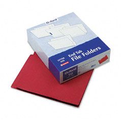 Pendaflex Two-Ply Expansion Folder, Two Fasteners, End Tab, Letter, Red, 50/Box ESSH10U13R