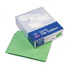 Pendaflex Two-Ply Expansion Folders, Two Fasteners, End Tab, Letter, Green, 50/Box ESSH10U13GR