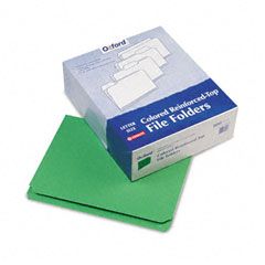 Pendaflex Two-Ply Reinforced File Folder, Straight Top Tab, Letter, Bright Green, 100/Box ESSR152BGR