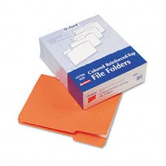 Pendaflex Two-Ply Reinforced File Folders, 1/3 Cut Top Tab, Letter, Orange, 100/Box ESSR15213ORA