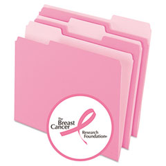 Pendaflex Two-Tone File Folders, 1/3 Cut Top Tab, Letter, Pink/Light Pink, 100/Box ESS15213PIN