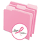 Pendaflex Two-Tone File Folders, 1/3 Cut Top Tab, Letter, Pink/Light Pink, 100/Box ESS15213PIN