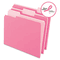 Pendaflex Two-Tone File Folders, 1/3 Cut Top Tab, Letter, Pink/Light Pink, 100/Box ESS15213PIN