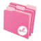 Pendaflex Two-Tone File Folders, 1/3 Cut Top Tab, Letter, Pink/Light Pink, 100/Box ESS15213PIN