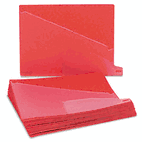 Pendaflex Vinyl Outguides, Bottom Tab Printed Out, 2 Pockets, Letter, Red, 25/Box ESS13561