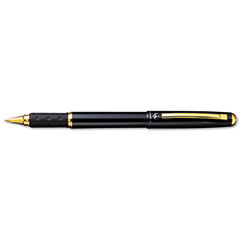 Pentel® Excalibur Roller Ball Capped Pen, Black Ink, Fin