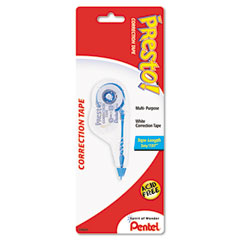 Pentel Presto! Multipurpose Correction Tape, Non-Refillable, 1/5" x 197" PENZT35WBPK6