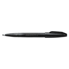 Pentel Sign Pen Porous Point Capped Water-Based Pen, Black Ink, Fine, Dozen PENS520A