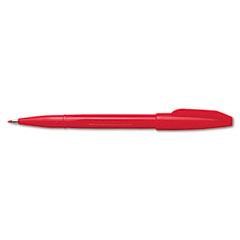 Pentel Sign Pen Porous Point Capped Water-Based Pen, Red Ink, Fine, Dozen PENS520B
