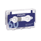 Philips Audio & Dictation Mini Cassette, 60 Minutes (30 x 2), 10/Pack PSPLFH000760