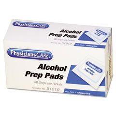PhysiciansCare Alcohol Pads, 50 Pads/Box ACM51019