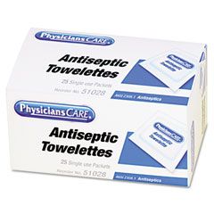 PhysiciansCare Antiseptic Towels, 25 Towels/Box ACM51028