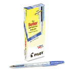 Pilot Better Ballpoint Stick Pen, Blue Ink, Fine, Dozen PIL36011