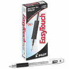 Pilot EasyTouch Ballpoint Stick Pen, Black Ink, Medium, Dozen PIL32010