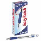 Pilot EasyTouch Ballpoint Stick Pen, Blue Ink, Medium, Dozen PIL32011