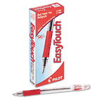 Pilot EasyTouch Ballpoint Stick Pen, Red Ink, Medium, Dozen PIL32012
