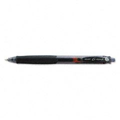Pilot G-Knock BeGreen Gel Roller Ball Pen, Retractable, Black Ink, 0.7mm Fine, Dozen PIL31506