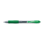 Pilot G2 Gel Roller Ball Pen, Retractable, Refillable, Green Ink, 0.7mm Fine, Dozen PIL31025