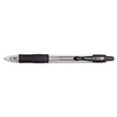 Pilot G2 Roller Ball Retractable Gel Pen, Black Ink, Ultra Fine, Dozen PIL31277