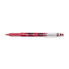 Pilot P-500 Gel Roller Ball Stick Pen, Needle Point, Red Ink, 0.5mm Extra Fine, Dozen PIL38602