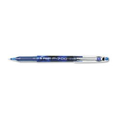 Pilot P-700 Gel Roller Ball Stick Pen, Needle Point, Blue Ink, 0.7mm Fine, Dozen PIL38611