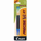 Pilot Refill for Precise V5 RT Rolling Ball, Extra Fine, Blue Ink, 2/Pack PIL77274